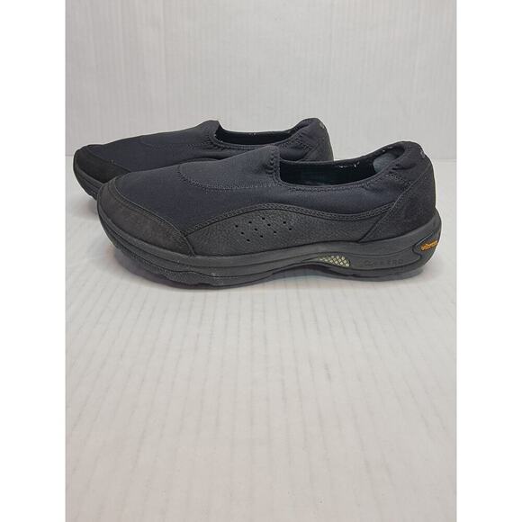 Abeo Aero Alya Slip On Shoes Womens 8.5 Comfort Loafers Textile Leather Black - Picture 1 of 8